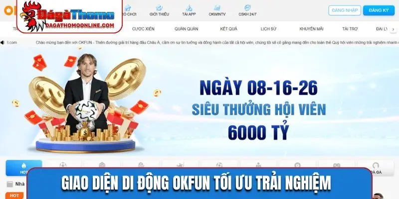 Giao diện di động OKFUN tối ưu trải nghiệm