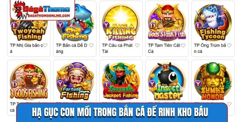 Hạ gục con mồi trong bắn cá để rinh kho báu